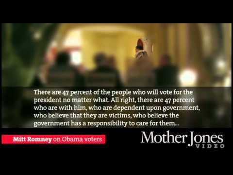 LEAKED Romney Video: Doesn't Care About 47% of Americans Video