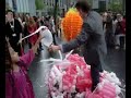 http://www.stefanosnetwork.com Performance with a lot of sexual innuendo for the opening of MAD Museum of Arts and Design at Columbus Circle - New York. The artist is destroying his creations!!!