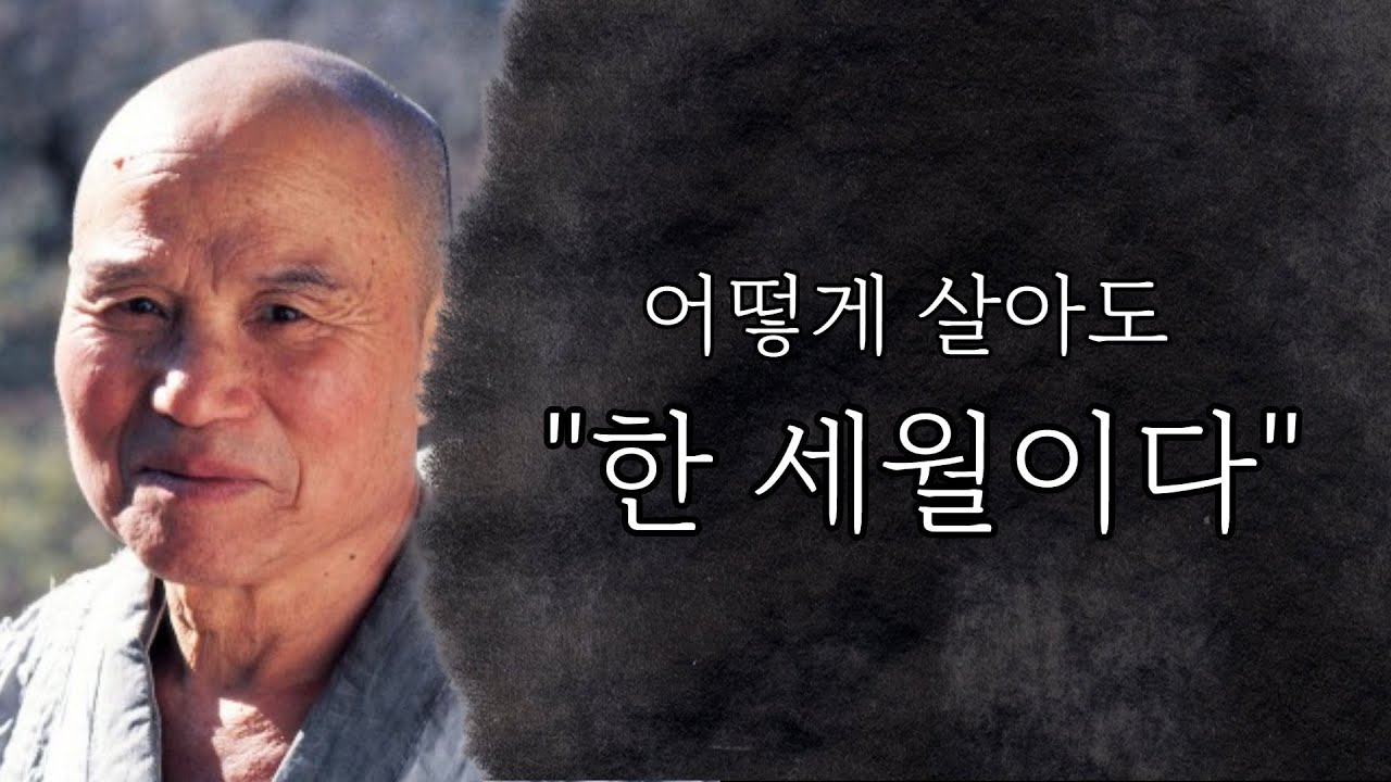 "어떻게 살아도 한 세월이다"