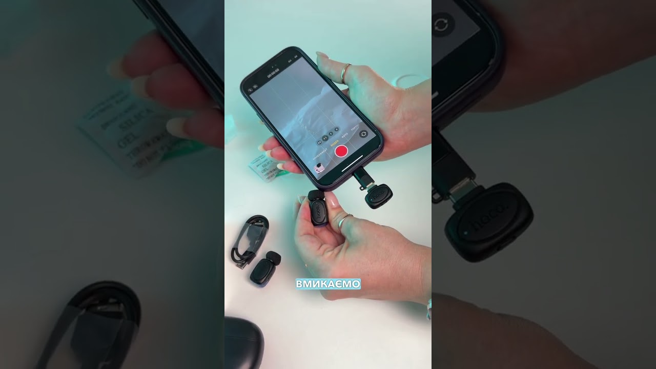 Мікрофон петличка Hoco оригінал Type-C Lightning подвійний з кейсом – для телефону, відео та стрімів Мікрофон петличка Hoco оригінал Type-C Lightning подвійний з кейсом – для телефону, відео та стрімів