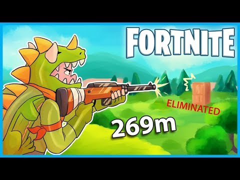 LONGEST HUNTING RIFLE SNIPE EVER in Fortnite: Battle Royale! (Fortnite Funny Moments & Fails)
