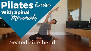 Exercícios inspirados em Pilates com movimentos de coluna.