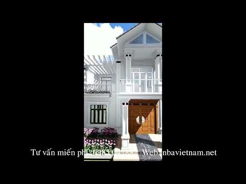 Mẫu nhà mái Thái tân cổ điển 2 tầng đẹp