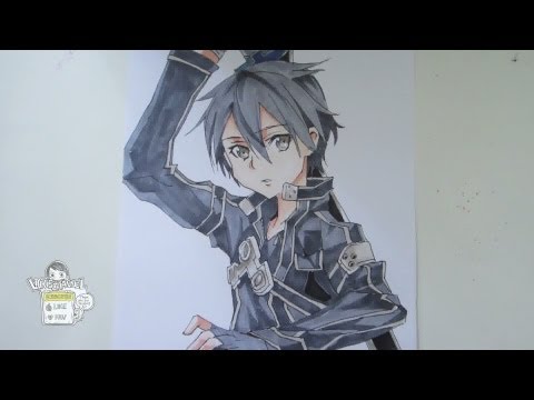 how to draw sword art online kirito