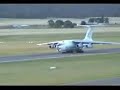 Russian cargo plane uses all of runway