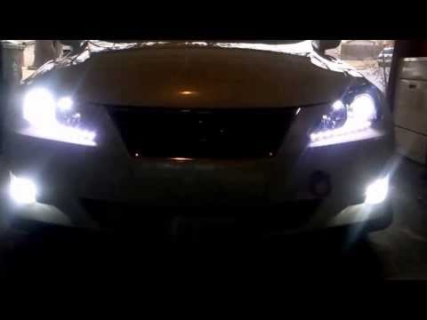 Lexus IS250 – White LED/HID conversion / JDM LED tail & valance lights installed.