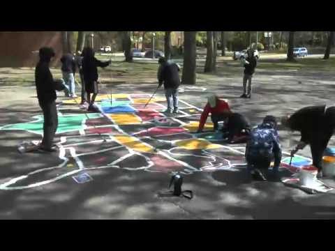 how to paint us map on playground