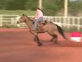 4yr old colt by Letta Hank Do it out of a daughter of Treasured. He has been loping barrels for about 16 days and had not even been rode in a week when this video was taken. He is shown here with trainer Nicole Torturo of 3Drum.See more horses and videos at www.3drum.com