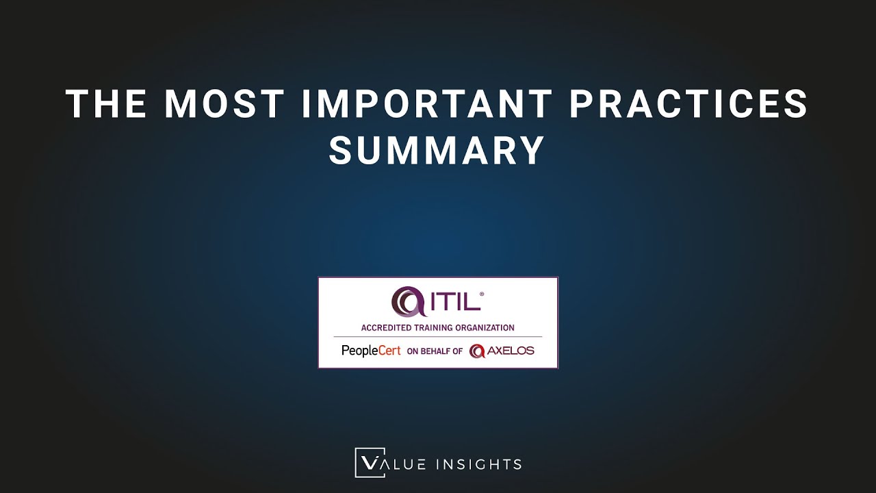 The Most Important Practices Summary