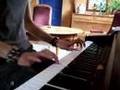 Moi au piano, jouant un morceau de Korpiklaani :Pellonpekko.