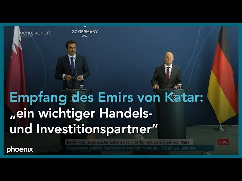 Kanzler Scholz empfängt Katars Emir Tamim bin Hamad al Thani (Pressekonferenz)