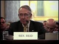 Reid Testifies About The Dangers Associated With Yucca