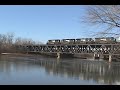 Trains meet on River bridge, Spencer North Carolina