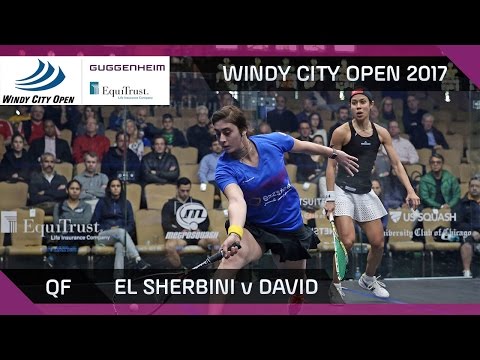Squash: El Sherbini v David - Windy City Open 2017 QF Highlights
