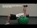 Chest Exercises: Dumbbell Chest Press On The Exercise Ball