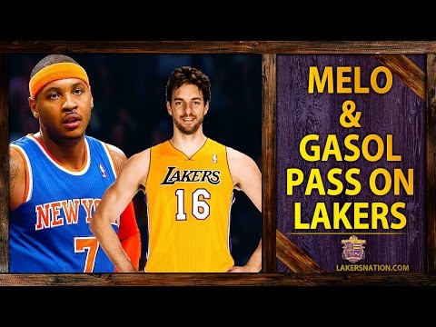 Video: Lakers Rumors: Carmelo Anthony, Pau Gasol Pass On Lakers