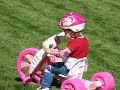 Steven and Hannah on their new bikes