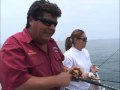 Dan Hernandez lands large sand bass on bucktail H 264 for Video Podcasting