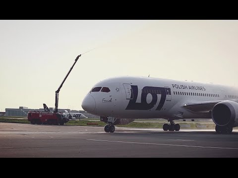 Powitanie Boeinga 787 Dreamliner SP-LRF