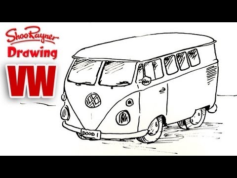 how to draw vw camper van