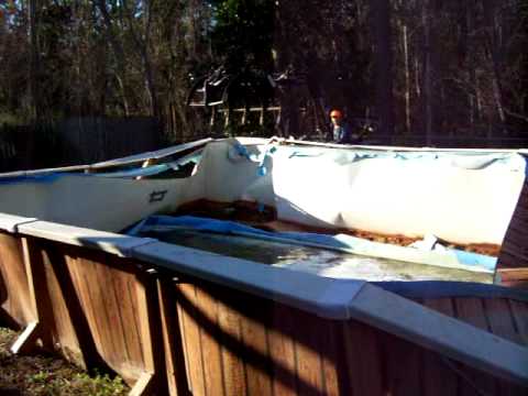 how to remove above ground pool