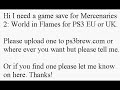 Mercenaries 2: World in Flames PS3 Game Save