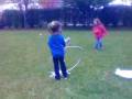 dog training by a 6 and 4 year old cwade