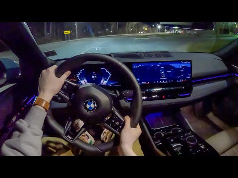 2024 BMW 530i xDrive - POV Night Drive (Binaural Audio)