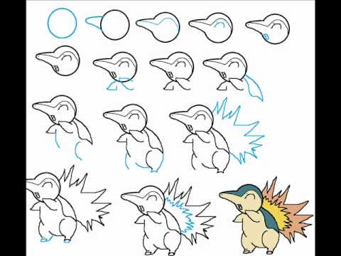 how to draw cyndaquil