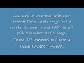 Demi Lovato Project's 1st year opening contest. Thank you everyone for subscribing, watching, and more! We are excited to offer this contest, as it's the biggest contest ever with DLP. The e-mail, again, is contest@demilovatoproject.com Good luck :).