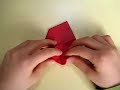 Corazón en origami con bolsillito Corazón en origami con bolsillito