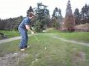 Casey Conner on hole 18 at Wayne Golf Course