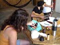 PERU. Música en la calle. Dos franceses tocan jazz gitano