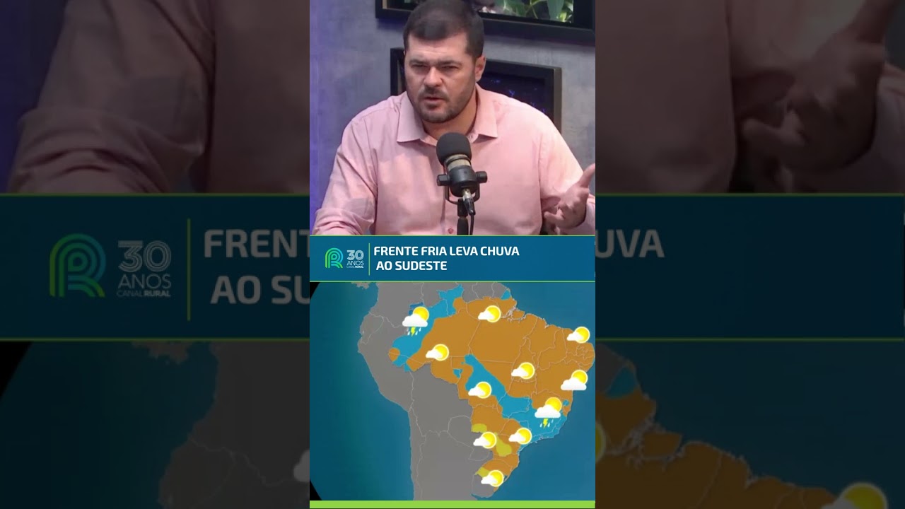 Frente fria leva chuva ao Sudeste | Previsão do tempo