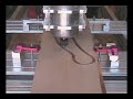 K2 CNC router cutting wood - Mach 3 - Bosch router