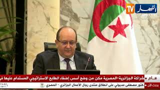 انعقاد أشغال الدورة التاسعة للجنة العليا الجزائرية المصرية