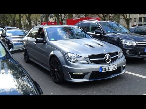 Mercedes C63 AMG Edition 507 REVS, Acceleration, Whellspin and more!!!!