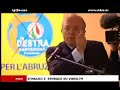 Benigno D'Orazio, segretario regionale per l'Abruzzo e Francesco Storace,segretario nazionale de La Destra a Pescara, impegnati in un comizio al museo delle Genti per le elezioni politiche 2008