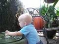 Playing in the fountain