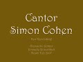 Cantor Simon Cohen New! Ver Uvenucho Yomar Yossele Rosenblat