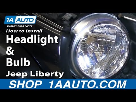 How To Install Replace Change Headlight and Bulb 2002-04 Jeep Liberty