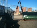 knocking old brick wall down.MOV