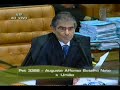Ayres Brito fez um discuros aca.orada na hora de dizer que é a favro da expulsão imediata dos não-índios da reserva indígena Rapousa Serra do Sol.