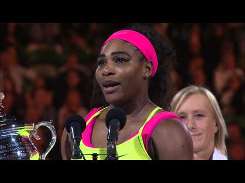 Serena Williams winning speech (Final) - Australian Open 2015