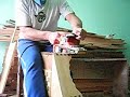 Lixando encaixes com lixadeira de cinta