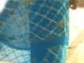 videos de Aqua Blue Pure Georgette Saree with Blouse