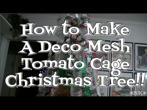how to deco mesh a christmas tree