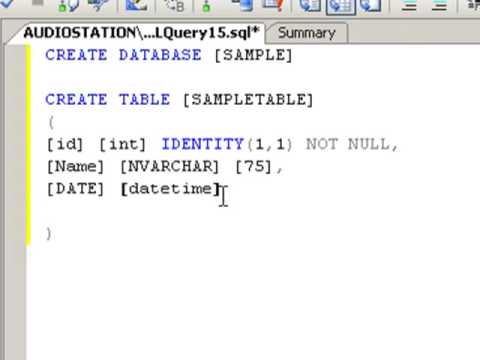 how to create table in sql