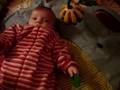 Fiona with her pacifier