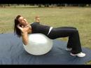How to Use an Exercise Ball : Diagonal Crunch Workout on an Exercise Ball